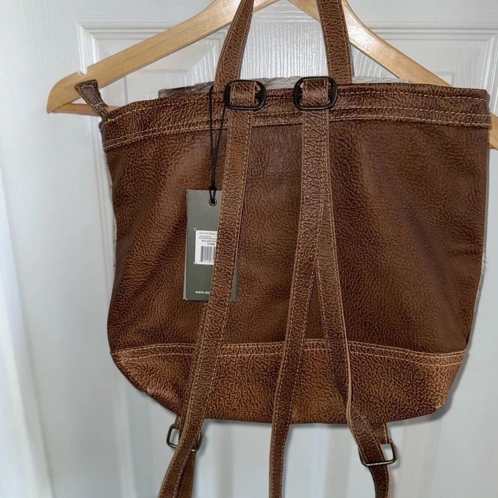 Myra bag NWT leather and canvas convertible backpack purse western boho Western